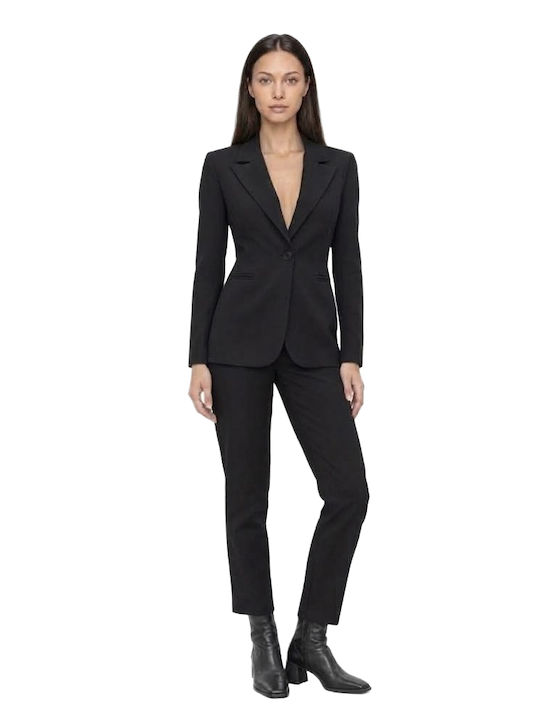 Matchbox Taillierter Blazer für Damen Schwarz