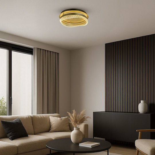 Eko Light Deckenleuchte 43 cm Goldfarben mit Integrierter LED