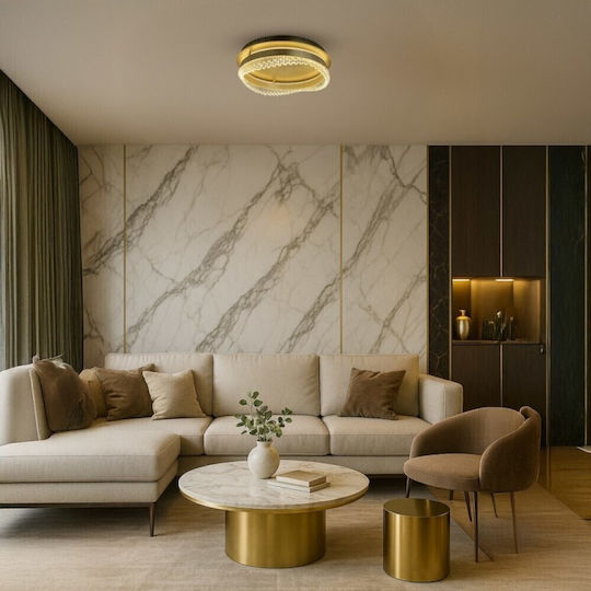Eko Light Deckenleuchte 43 cm Goldfarben mit Integrierter LED