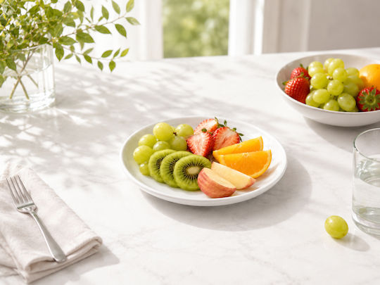 Melaware Farfurie pentru Fructe din Melamină Ø17.5cm Albă