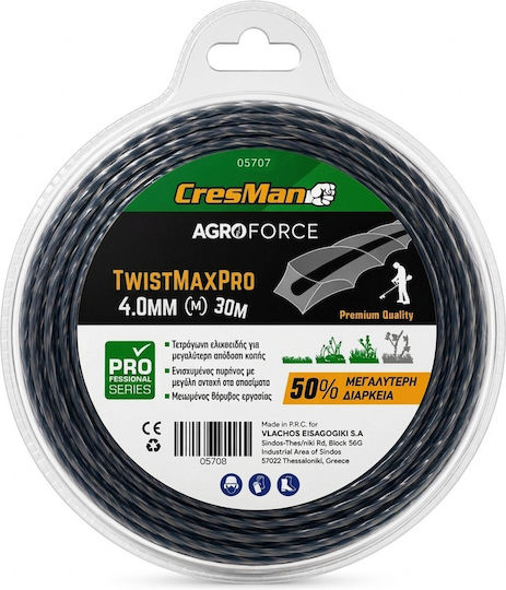 Cresman 11876 Brush Cutter Trimmer Line Length 30m and Thickness 4mm