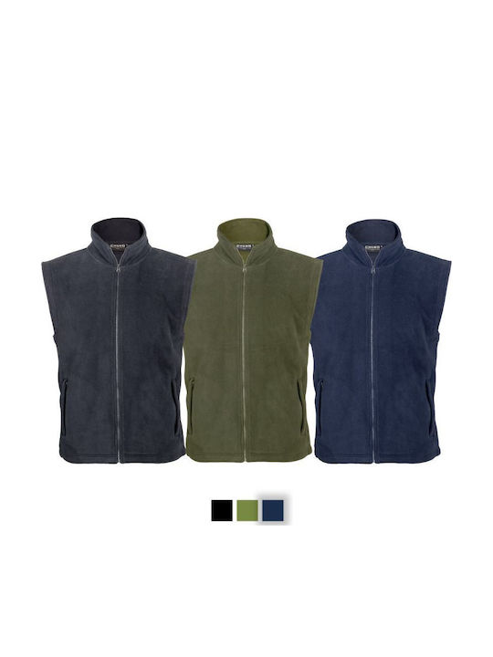 Fageo Men's Safety Vest with Fleece Lining Green