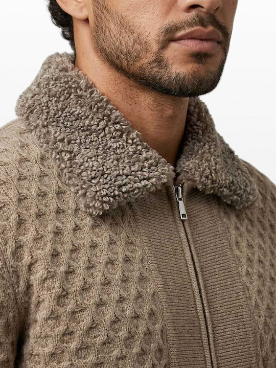 Men's Beige Cardigan