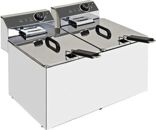 Karamco Elektrische Kommerzielle Fritteuse Doppelt 5.4kW Kapazität pro Korb 2x7lt 56x41x31.5cm