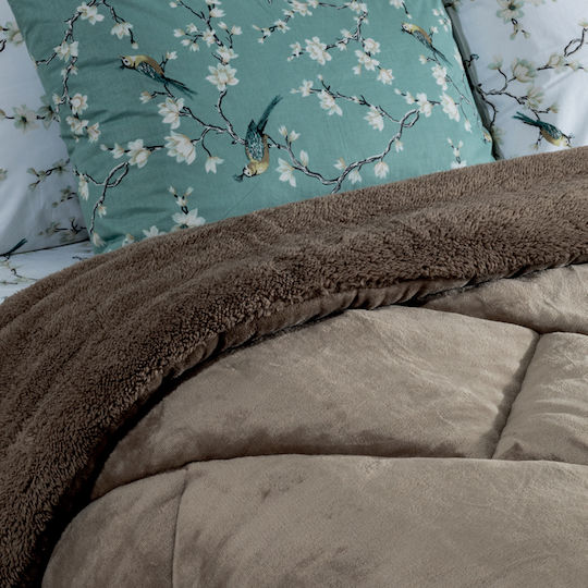 Lino Home Double Sherpa Comforter Erba
