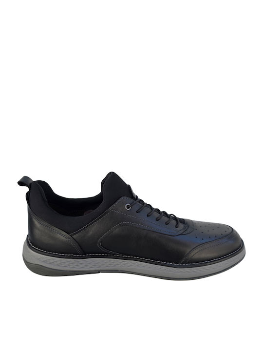 Schwarze Herren-Freizeitschuhe aus Leder