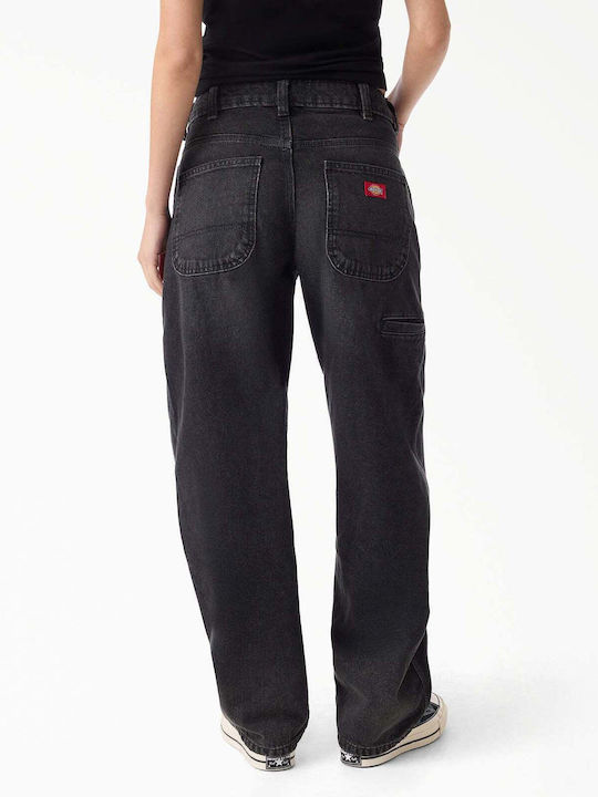 957 Γυναικείο Jean Παντελόνι σε Loose Εφαρμογή Μαύρο