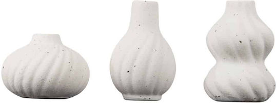 Estia Set of 3 White Vases