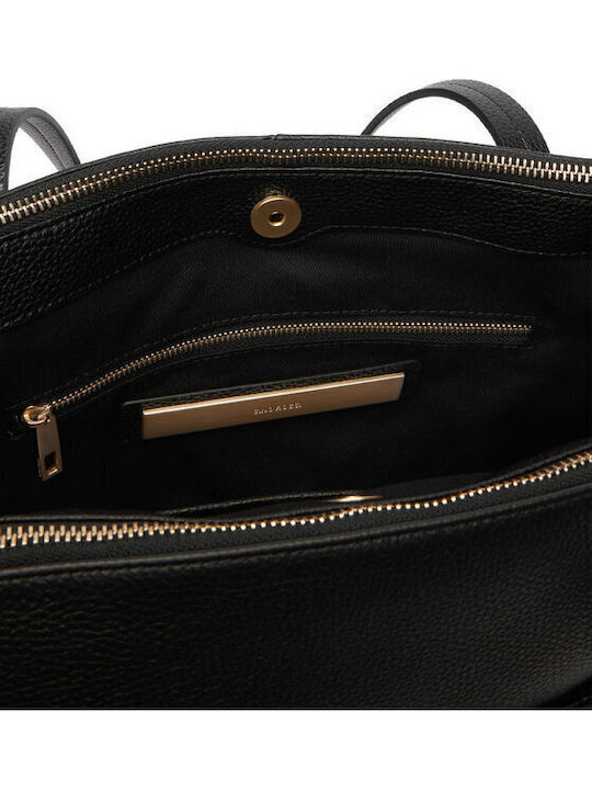 Δερμάτινη Γυναικεία Tote Τσάντα Black