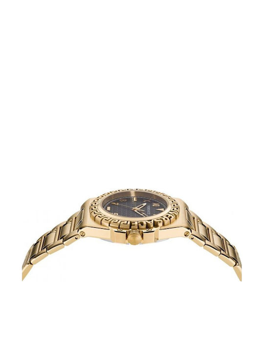 Greca Reaction Ανδρικό Ρολόι 44mm Μπαταρίας με Χρυσό Ατσάλινο Μπρασελέ