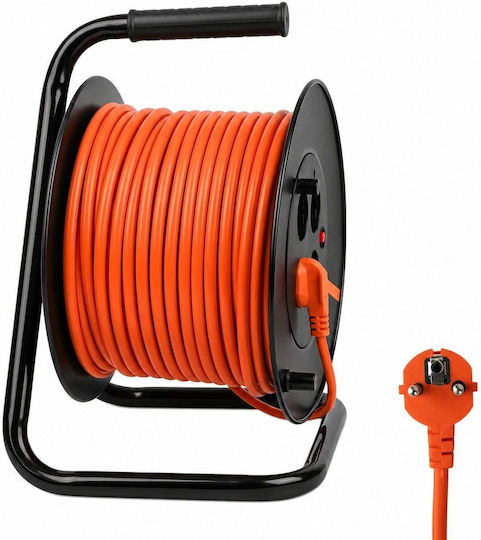 Extralink 4-Outlet Reel Extension Cord with 30m Cable, 3 x 1.5mm² Cross Section and Grounding