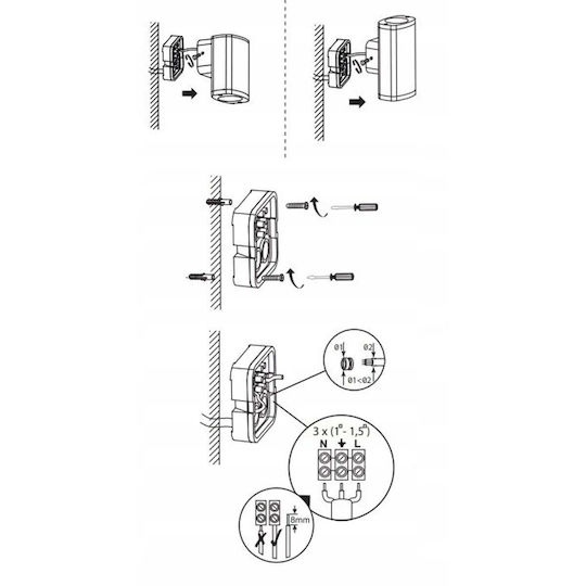 Kanlux Wandmontierte Außenleuchte GU10 10εκ.
