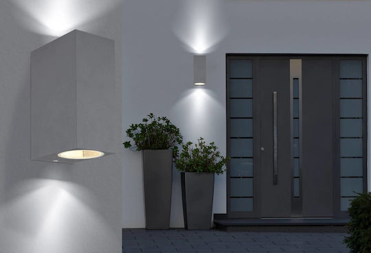 Globo Lighting Wall-Mounted Outdoor Spot Light GU10 IP44 Double Beam 6.8x15εκ.