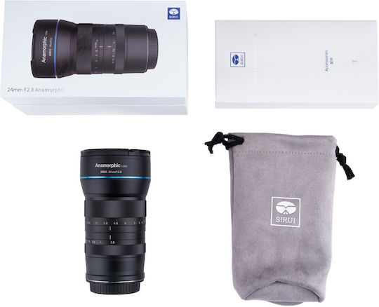 24mm F2.8 Anamorphic APS-C Camera Lens for Canon EF-M Mount Black