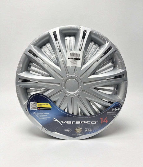 Versaco Set Capace De Roți Auto Spark 4 Bucăți 14 Argintii