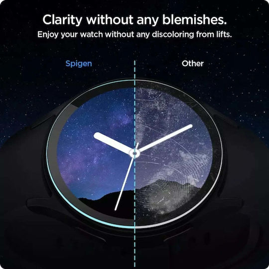 Spigen Glas.tR EZ Fit Tempered Glass για το Galaxy Watch7 44mm 2τμχ AGL08493