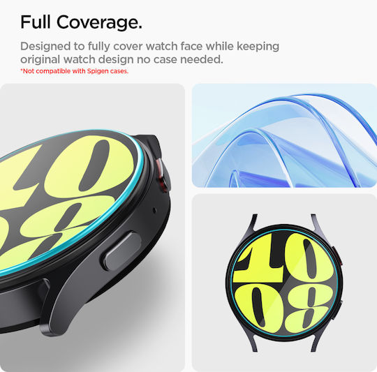 Spigen Glas.tR EZ Fit Tempered Glass για το Galaxy Watch7 44mm 2τμχ AGL08493