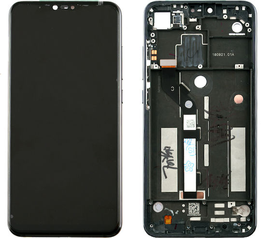 Екран със Сензорен Механизъм и Рамка за Mi 8 Lite - Ми 8 Лайт (Черен)