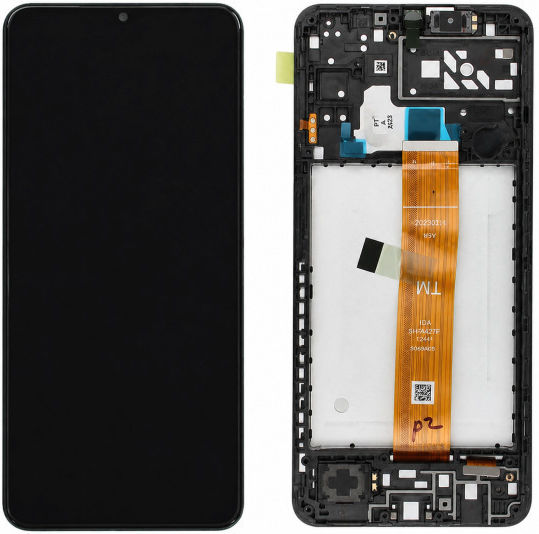 Екран със Сензорен Механизъм и Рамка за  Galaxy A04S (Черен)