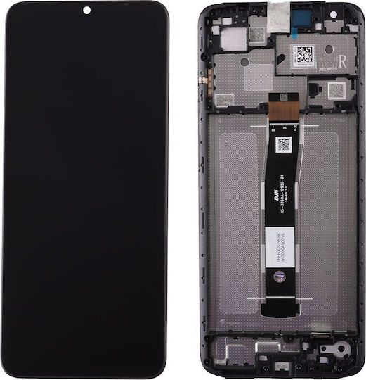 Screen with Touch Mechanism and Frame for  Redmi 12C (Black)