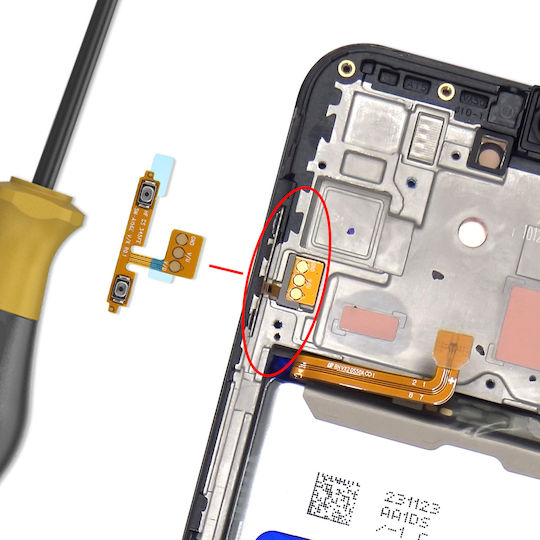 Samsung Καλωδιοταινία με Πλήκτρα Έντασης για SAMSUNG GALAXY A15 (A15 4G, A15 5G)