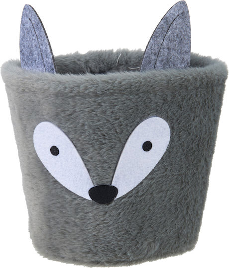 Kinder-Aufbewahrungskorb aus Stoff Fox Grau 21 × 21 × 18 cm