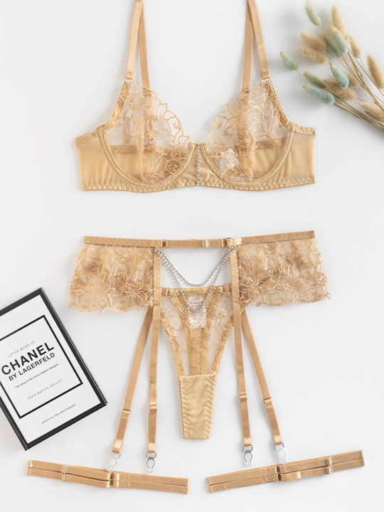 Decoro Δαντελένιο Σετ Εσωρούχων με String