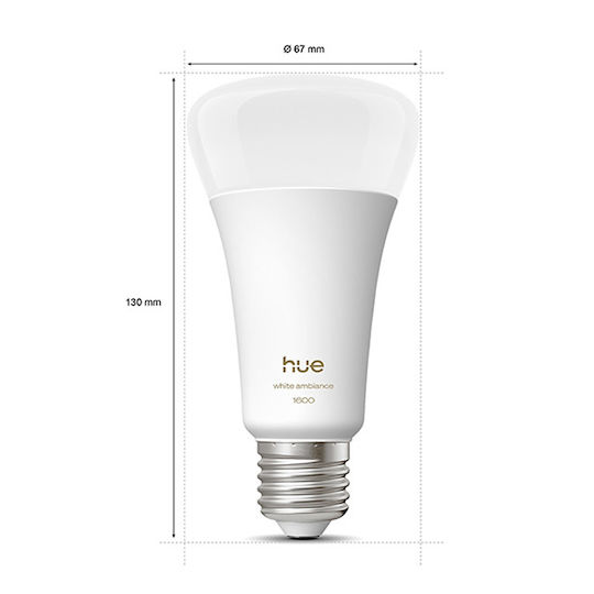 Philips Smart Lampe LED für Fassung E27 Einstellbar Weiß 1600lm