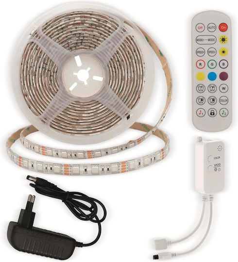 Optonica Smart LED Strip 12V RGB Light 5m Type SMD5050 with Power Supply & Remote Control