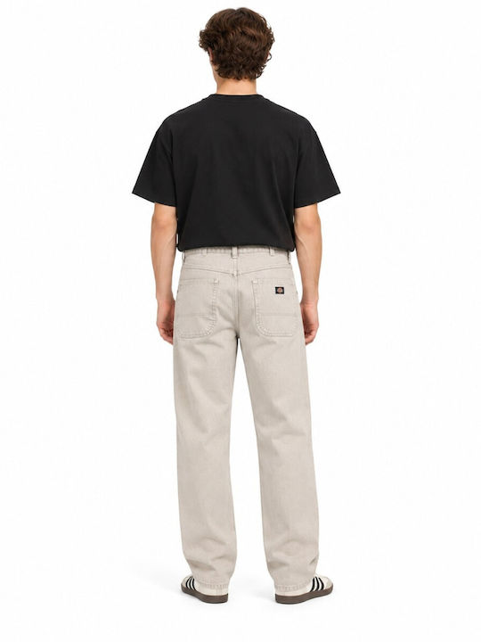 Canvas Pantaloni Jeans Bărbătești Loose Straight Fit Bej
