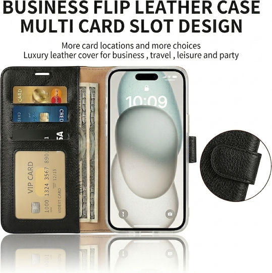 Leewello Wallet Σιλικόνης / Δερματίνης Μαύρο (Galaxy A54)