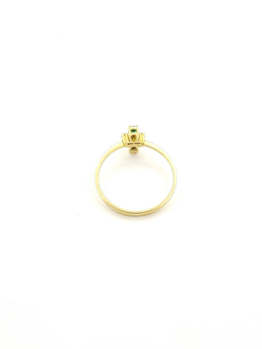 Ring with Zircon made of Gold 14K