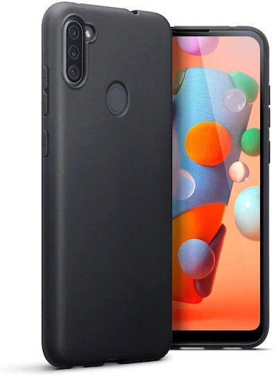 Lemontti Silky Silicone Case Samsung Galaxy A11 Black