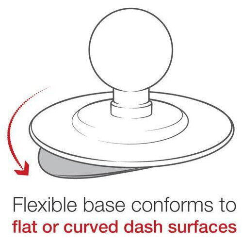 Ram Mounts Ram Flex Adhesive Double Ball Mount Diamond Plate – Short B Size