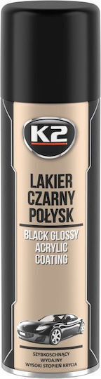 K2 Sprühfarbe von Autos Matte Acrylfarbe Schwarz 500ml