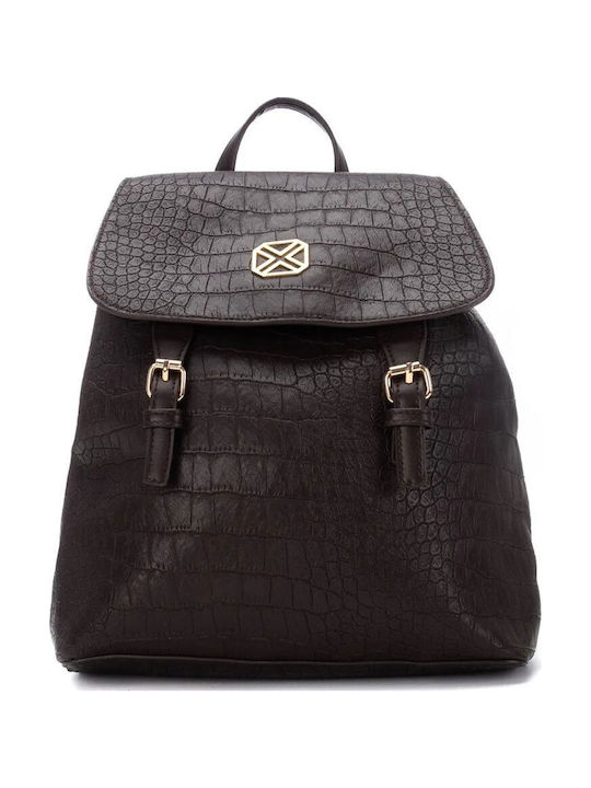Women's Croco Brown Backpack