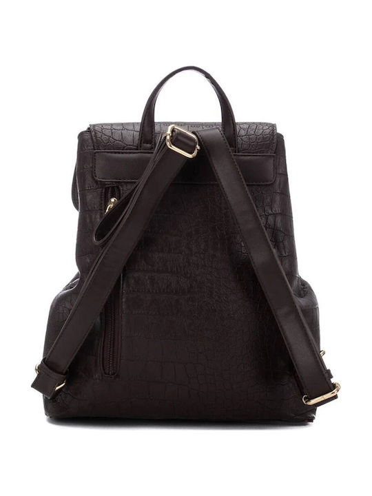 Women's Croco Brown Backpack