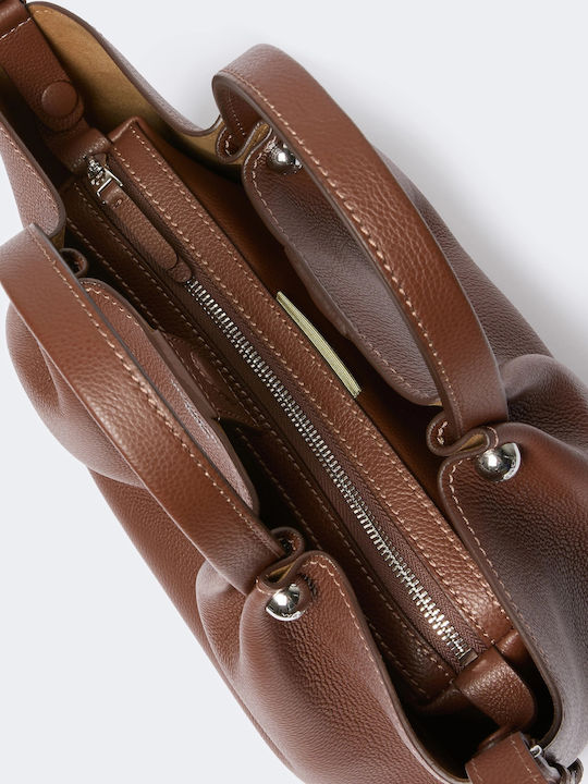 Braune Damen-Tote aus Leder