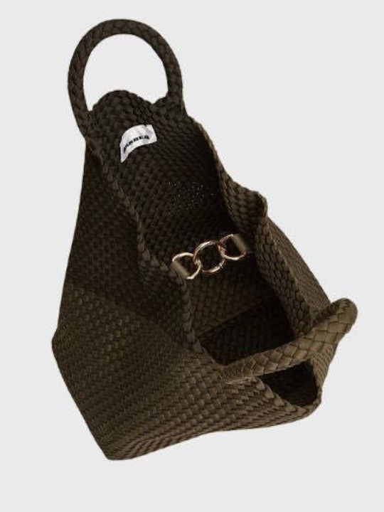 Women's Tote Bag Espresso X Coco Coastal Check