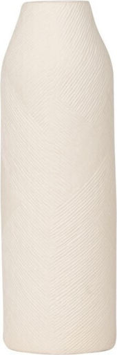 Estia Ceramic Vase Ecru Y29cm