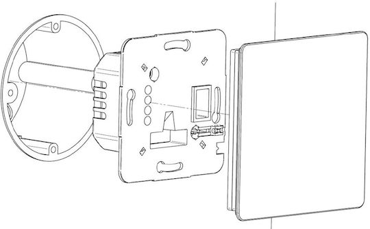 Casambi Recessed White Touch Wall Switch