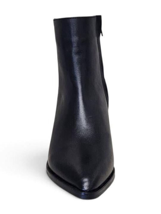 Mago Damen Lederstiefeletten Schwarz