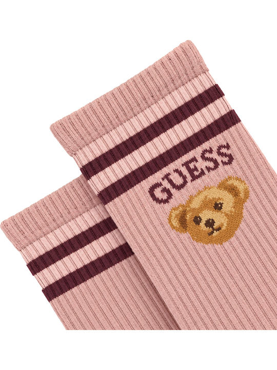Guess Baer Γυναικείες Κάλτσες με Σχέδια Καφε- Μπορντω- Ροζ Guess Baer Γυναικείες Κάλτσες με Σχέδια Καφε- Μπορντω- Ροζ