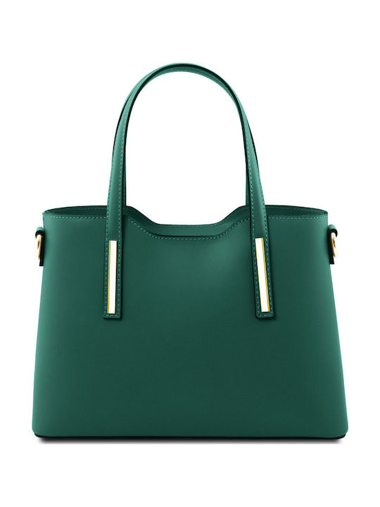 Olimpia Leather Women's Tote Bag Petrol Blue