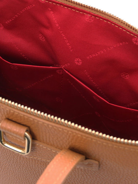 Cognac Leather Women's Backpack
