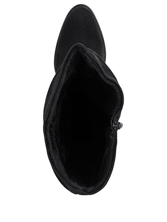 Damenstiefel mit schwarzem Fell