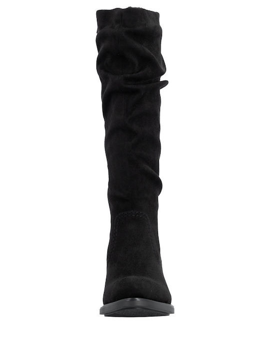 Damenstiefel mit schwarzem Fell