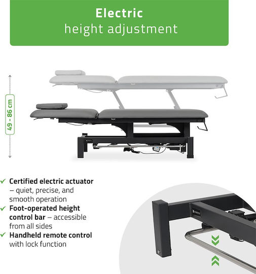 Habys Fortis 2 Physiotherapieliege Grau 182x68 cm 2 Positionen