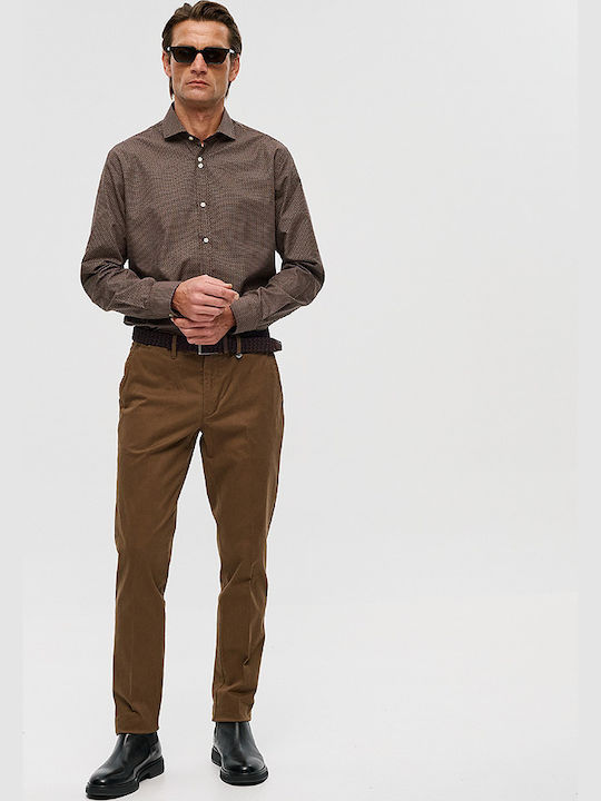 Long Sleeve Shirt in Regular Fit Brown