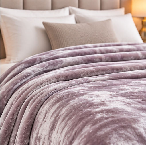 Decotelia Single Blanket 160x240 cm Dusty Lilac Silver